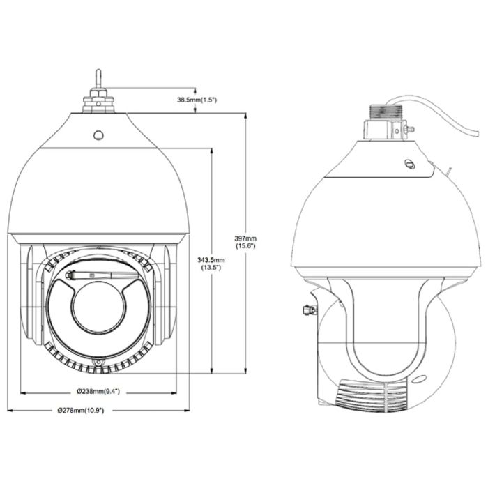 IP PTZ-відеокамера 4Mp TVT TD-8843IM2N (PE/WP/50M/AR70) f=6-300mm 50x