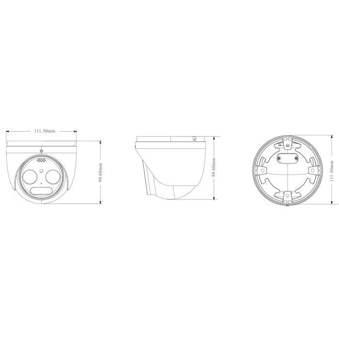 Тепловізійна IP-відеокамера 5Mp TVT TD-5525E1-VT(3/PE) f=4mm, thermal 256x192 f=3.2mm