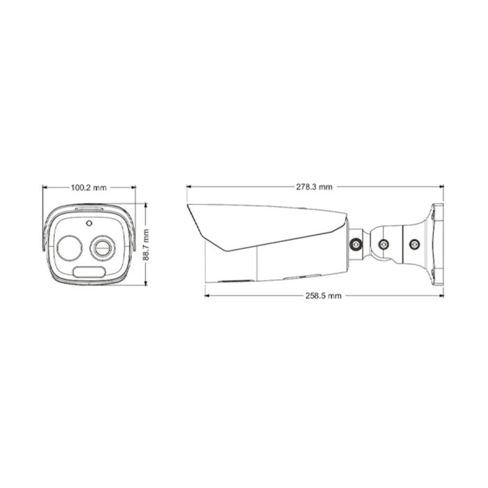 Тепловізійна IP-відеокамера 5Mp TVT TD-5433E1-VT(19/PE) f=12mm, thermal 384x288 f=19mm