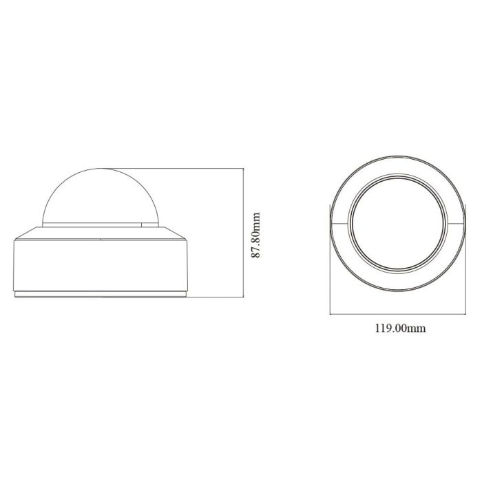IP-відеокамера 4Mp TVT TD-9541S4-C(D/PE/AW2) f=2.8mm, ІЧ+LED-підсвічування, з мікрофоном