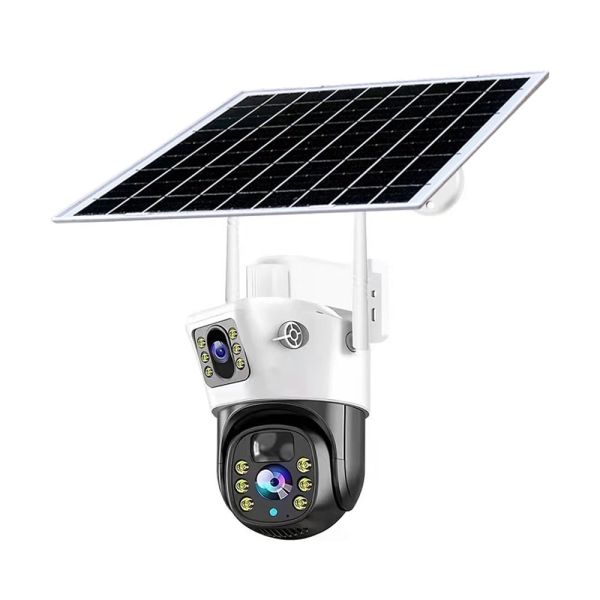 IP PTZ-відеокамера автономна з WiFi та сонячною панеллю 2Mp+2Mp Light Vision VLC-9192WIA/2C (Solar) White f=4mm, на акумуляторних батареях