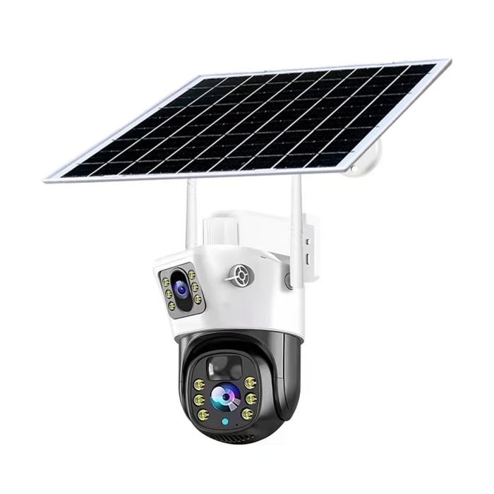IP PTZ-відеокамера автономна з WiFi та сонячною панеллю 2Mp+2Mp Light Vision VLC-9192WIA/2C (Solar) White f=4mm, на акумуляторних батареях