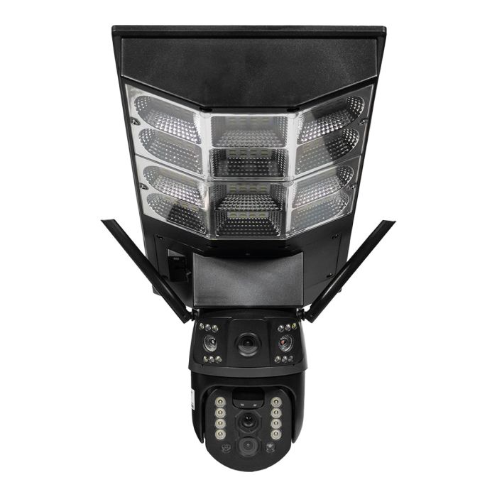 IP PTZ-відеокамера автономна з 4G, прожектором та сонячною панеллю 3Mp+3Mp+3Mp Light Vision VLC-1030IG10ZL/2C (Lamp+Solar) f=4mm, на акумуляторних батареях