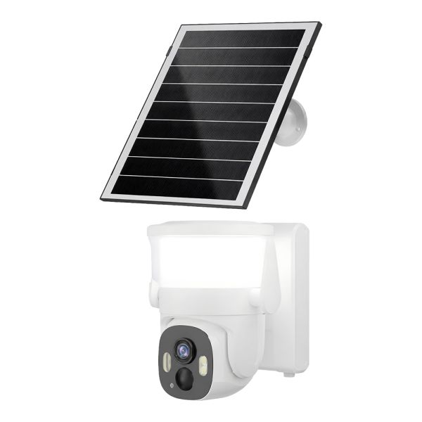 IP PTZ-відеокамера автономна з WiFi, прожектором та сонячною панеллю 3Mp Light Vision VLC-6103WLS White (Lamp+Solar) (CareCam Pro) f=3.6mm, на акумуляторних батареях