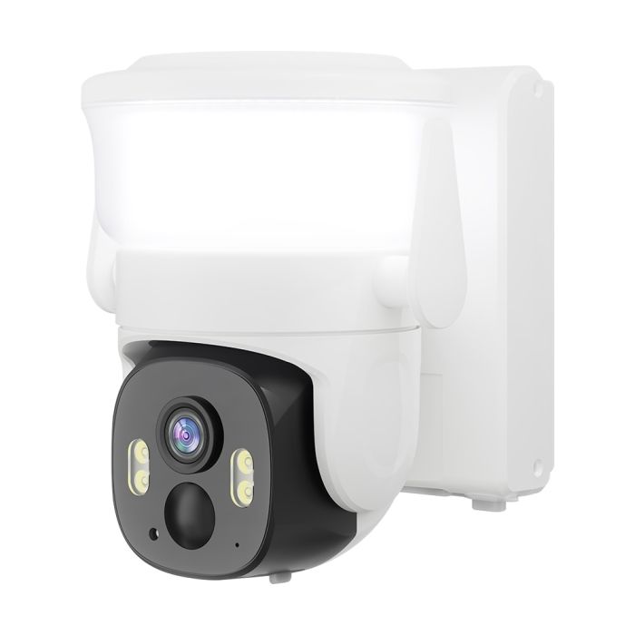 IP PTZ-відеокамера автономна з WiFi, прожектором та сонячною панеллю 3Mp Light Vision VLC-6103WLS White (Lamp+Solar) (CareCam Pro) f=3.6mm, на акумуляторних батареях