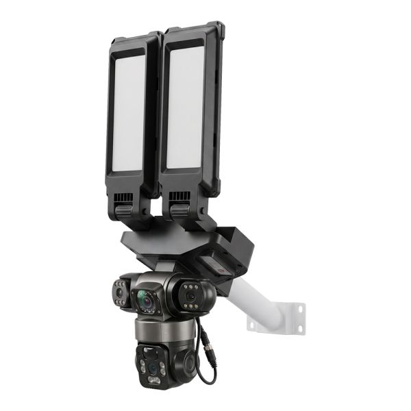 IP PTZ-відеокамера автономна з 4G, прожектором та сонячною панеллю 3Mp+3Mp+3Mp Light Vision VLC-1223IGL/3C (Lamp+Solar) f=4mm, на акумуляторних батареях