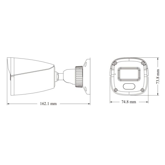 IP-відеокамера 2Mp TVT TD-9421S4L-C(D/PE/AW1) Black f=2.8mm, ІЧ+LED-підсвічування, з мікрофоном