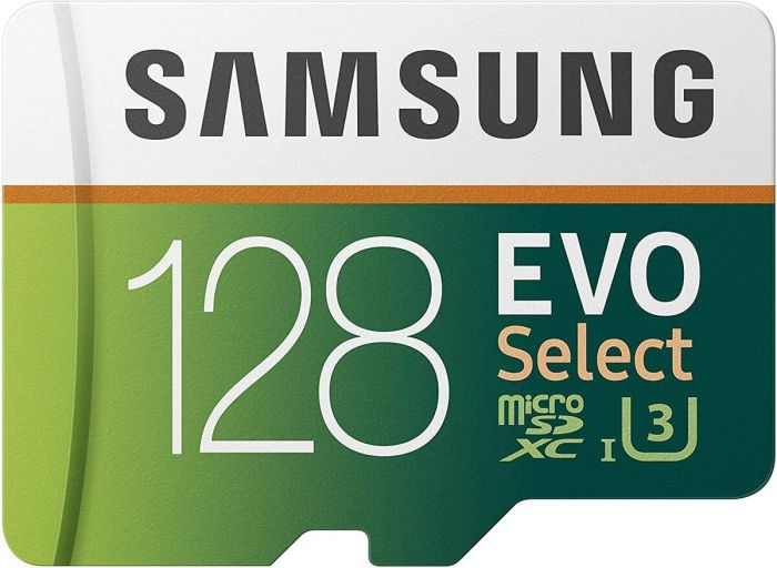 Карта пам'яті microSDXC (UHS-1 U3) Samsung EVO Select 128Gb class 10 (R-100Mb/s, W-60Mb/s) (adapter SD) (MB-ME128HA/EU)