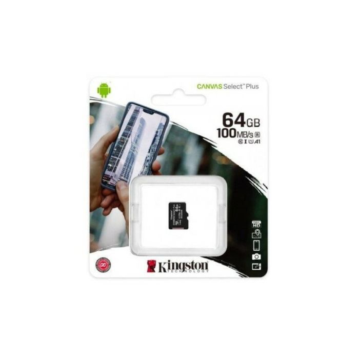 Карта пам'яті microSDXC (UHS-1) Kingston Canvas Select Plus 64Gb class 10 А1 (R-100MB/s) (SDCS2/64GBSP)