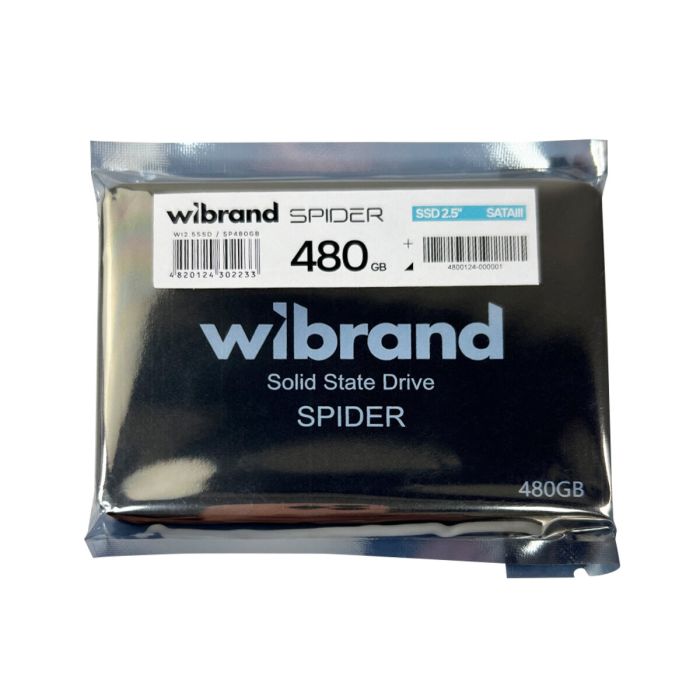 Накопичувач SSD Wibrand Spider 480GB 2.5"; 7mm SATAIII Bulk (WI2.5SSD/SP480GB)