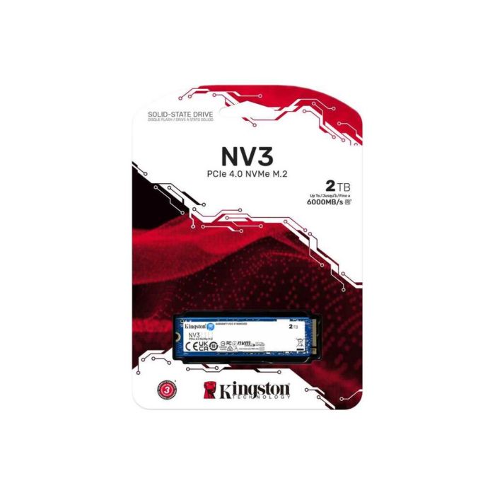 Накопичувач SSD M.2 Kingston NV3 2000GB NVMe 2280 PCIe 4.0 x4 3D NAND (SNV3S/2000G)