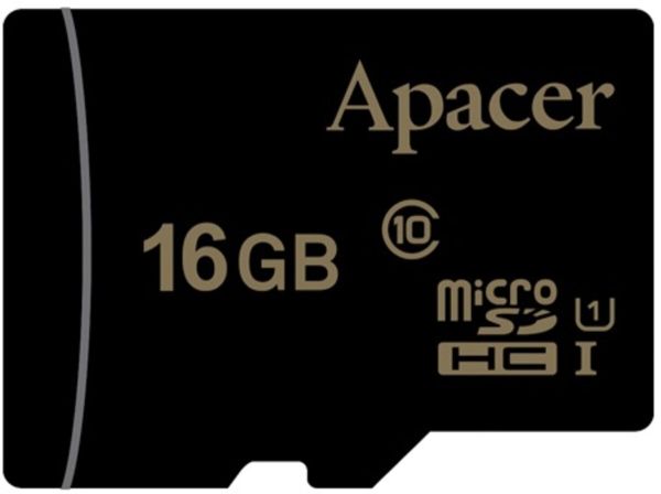 microSDHC (UHS-1) Apacer 16Gb class 10 (AP16GMCSH10U1-RA)