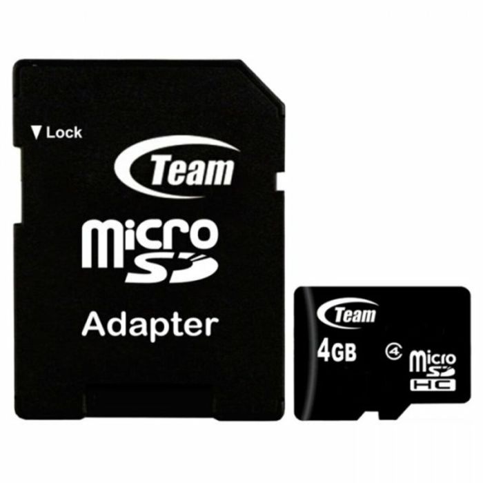 Карта пам'яті microSDHC Team 4Gb class 4 (adapter SD) (TUSDH4GCL403)