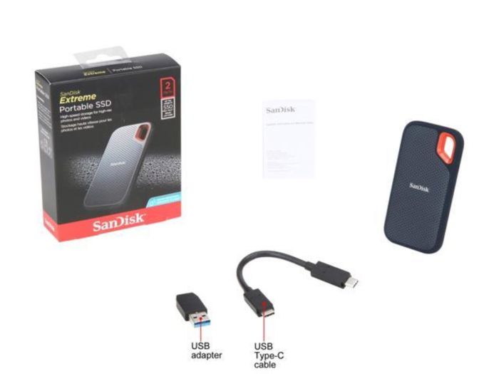 Портативний SSD SanDisk Extreme E60 2TB USB 3.1 Type-C TLC (SDSSDE60-2T00-G25)