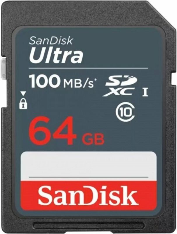 Карта пам'яті SDHC (UHS-1) SanDisk Ultra 64Gb class 10 (100Mb/s) (SDSDUNR-064G-GN3IN)