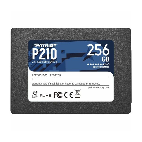 Накопичувач SSD Patriot P210 256GB 2.5"; 7mm SATAIII 3D QLC (P210S256G25)