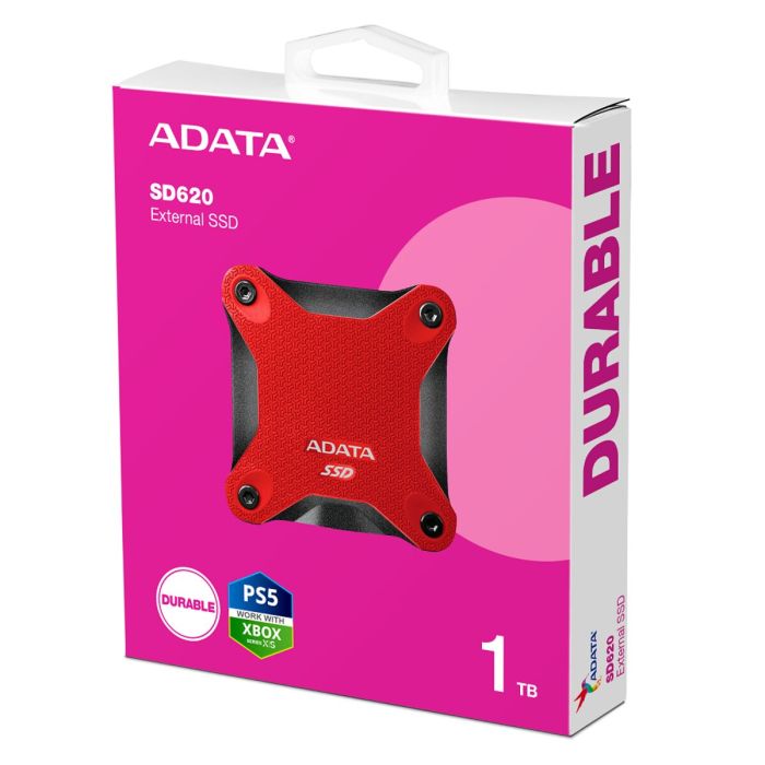 Портативний SSD ADATA SD620 1TB USB 3.2  520/460Mb/s Red (SD620-1TCRD)