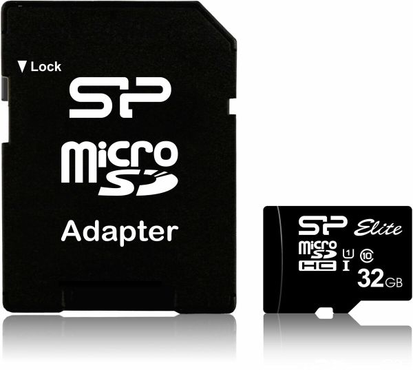 Карта пам'яті microSDHC (UHS-1) SiliconPower Elite 32Gb class 10 (adapter SD) (SP032GBSTHBU1V10SP)