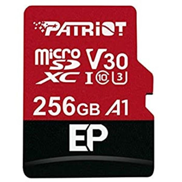 Карта пам'яті microSDXC (UHS-1 U3) Patriot EP Series 256Gb class 10 V30 (R-100MB/s, W-80MB/s) (adapter SD) (PEF256GEP31MCX)