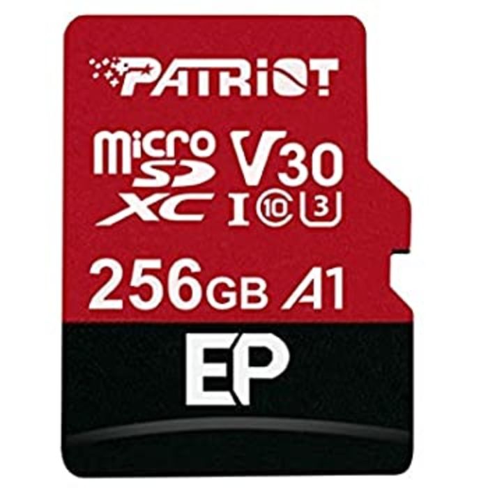 Карта пам'яті microSDXC (UHS-1 U3) Patriot EP Series 256Gb class 10 V30 (R-100MB/s, W-80MB/s) (adapter SD) (PEF256GEP31MCX)