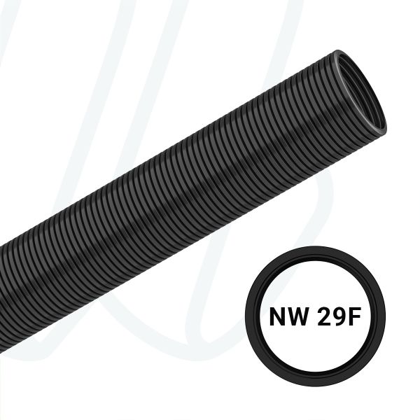Захистна гофротруба PARE NW29 з поліаміду, чорна (упак. 50м) | REIKU (Німеччина)