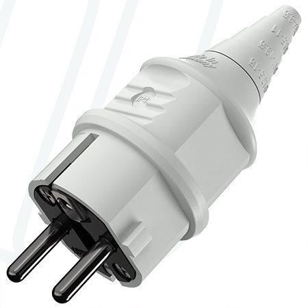 Штекер SCHUKO 16A 2п+З 230В, IP44 сірий, MENNEKES (артикул 10749)