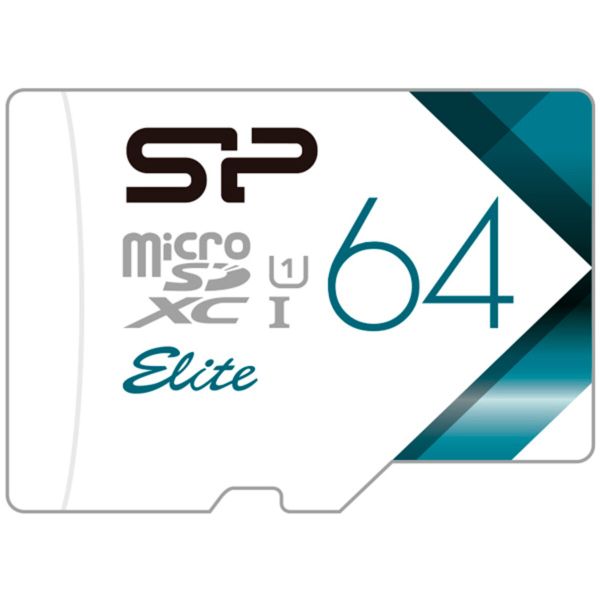 Карта пам'яті microSDXC (UHS-1) SiliconPower Elite Color (White) 64Gb class 10 (SP064GBSTXBU1V21)