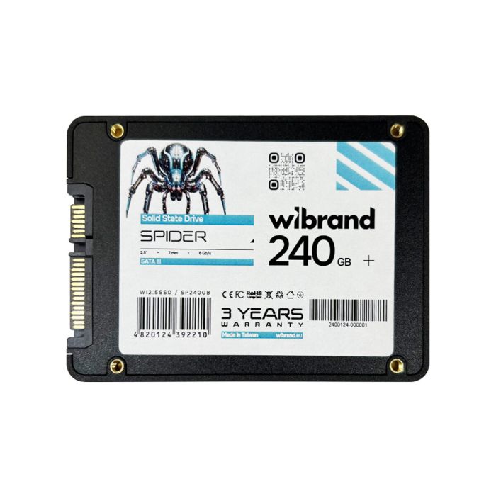 Накопичувач SSD Wibrand Spider 240GB 2.5" 7mm SATAIII Bulk (WI2.5SSD/SP240GB)