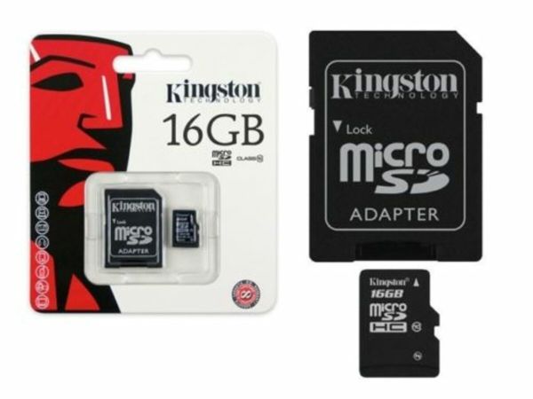 microSDHC (UHS-1) Kingston 16Gb class 10 (adapter SD) (SDC10/16GB)