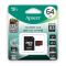 microSDXC (UHS-1) Apacer 64Gb class 10 (AP64GMCSX10U1-RA)
