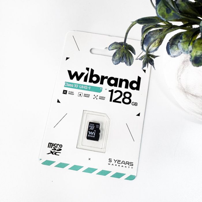 Карта пам'яті microSDXC (UHS-1) Wibrand 128Gb class 10 (WICDHU1/128GB)