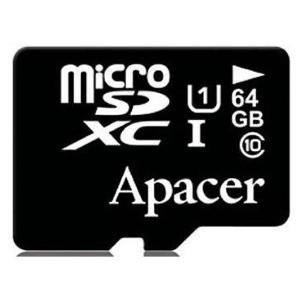 microSDXC (UHS-1) Apacer 64Gb class 10 (AP64GMCSX10U1-RA)