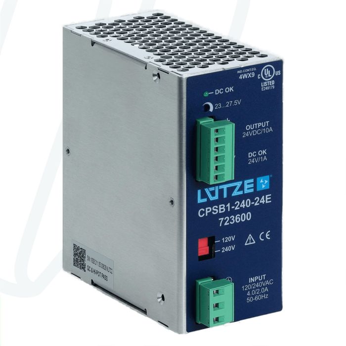 Джерело живлення LUTZE CPSB1-240-24E Compact Economy, регульоване, 240 Вт
