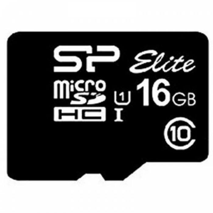 Карта пам'яті microSDHC (UHS-1) SiliconPower Elite 16Gb class 10 (SP016GBSTHBU1V10)