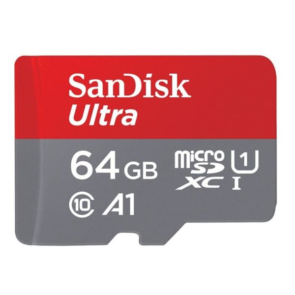 Карта пам'яті microSDXC (UHS-1) SanDisk Ultra 64Gb class 10 A1 (140Mb/s) (SDSQUAB-064G-GN6MN)