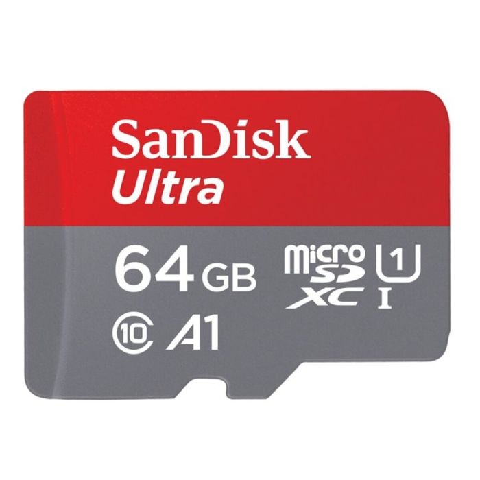 Карта пам'яті microSDXC (UHS-1) SanDisk Ultra 64Gb class 10 A1 (140Mb/s) (SDSQUAB-064G-GN6MN)
