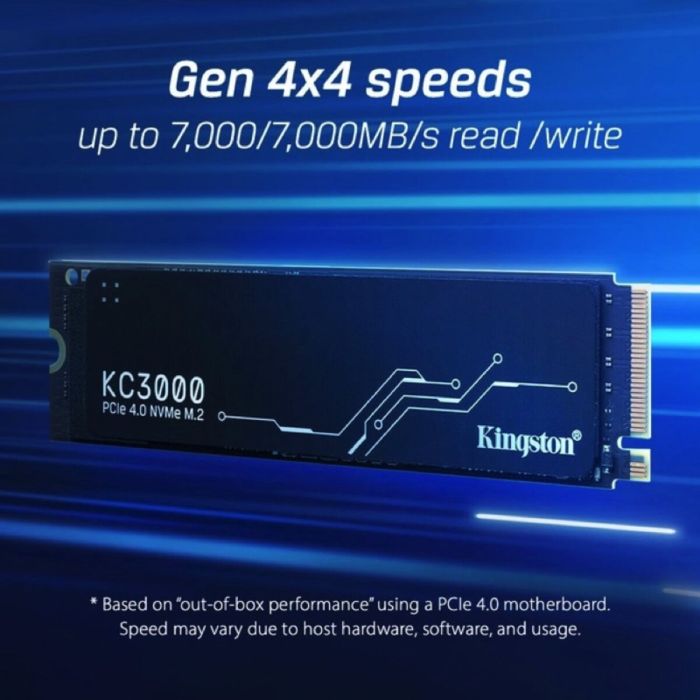 Накопичувач SSD M.2 Kingston KC3000 2048GB NVMe 2280 PCIe 4.0 x4 3D NAND TLC (SKC3000D/2048G)