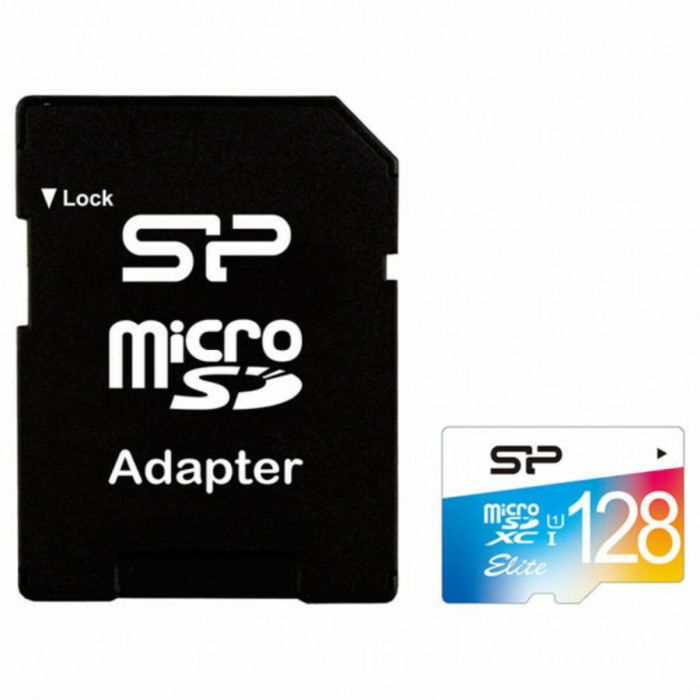 Карта пам'яті microSDXC (UHS-1) SiliconPower Elite Color (White) 128Gb class 10 (adapter SD) (SP128GBSTXBU1V21SP)