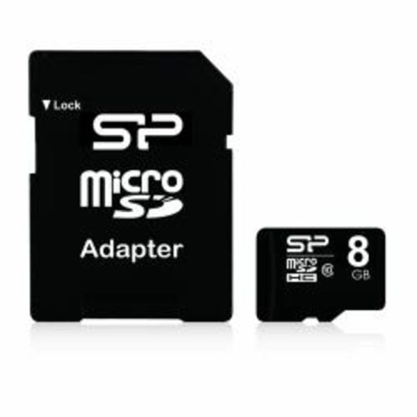 Карта пам'яті microSDHC SiliconPower 8Gb class 10 (adapter SD) (SP008GBSTH010V10SP)