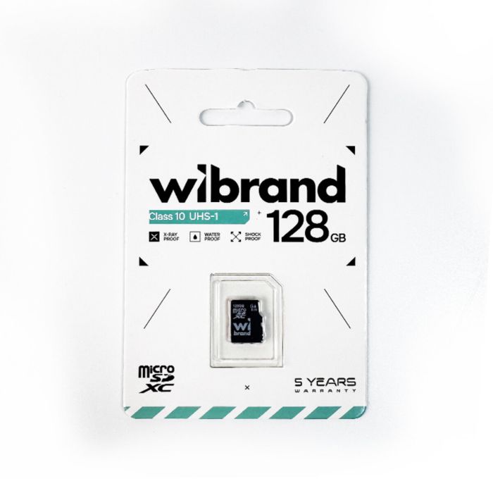 Карта пам'яті microSDXC (UHS-1) Wibrand 128Gb class 10 (WICDHU1/128GB)