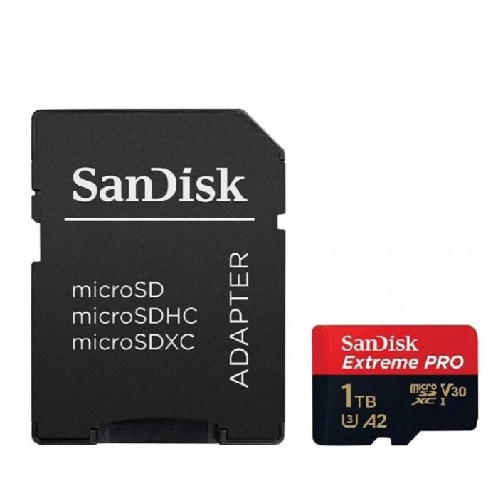 Карта пам'яті microSDXC (UHS-1 U3) SanDisk Extreme Pro A2 1TB class 10 V30 (R200MB/s,W140MB/s) (adapter) (SDSQXCD-1T00-GN6MA)