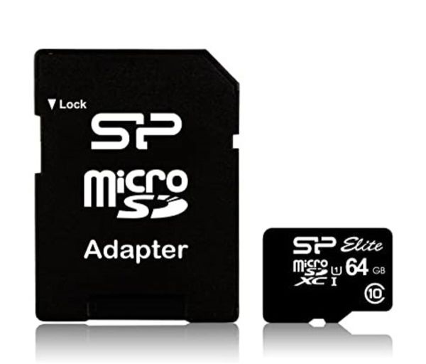 Карта пам'яті microSDXC (UHS-1) SiliconPower Elite 64Gb class 10 (adapter SD) (SP064GBSTXBU1V10SP)