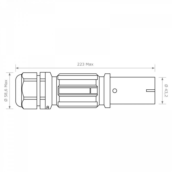 Розетка кабельна SPX, 480А, E, 150 мм², ввід М40 Ø19–28мм, зелена | POWER SYNTAX (арт. SPX4LSEGN150MP)
