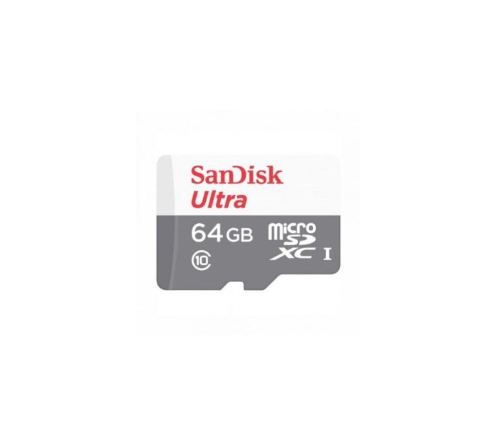 Карта пам'яті microSDXC (UHS-1) SanDisk Ultra 64Gb class 10 A1 (100Mb/s) (adapter SD) (SDSQUNR-064G-GN3MA)