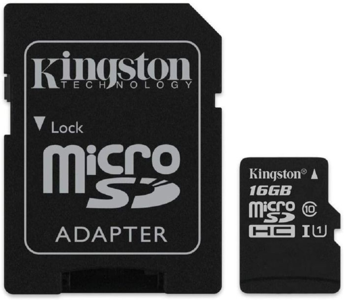 microSDHC (UHS-1) Kingston Canvas Select 16Gb class 10  (R-80MB/s) (adapter SD) (SDCS/16GB)