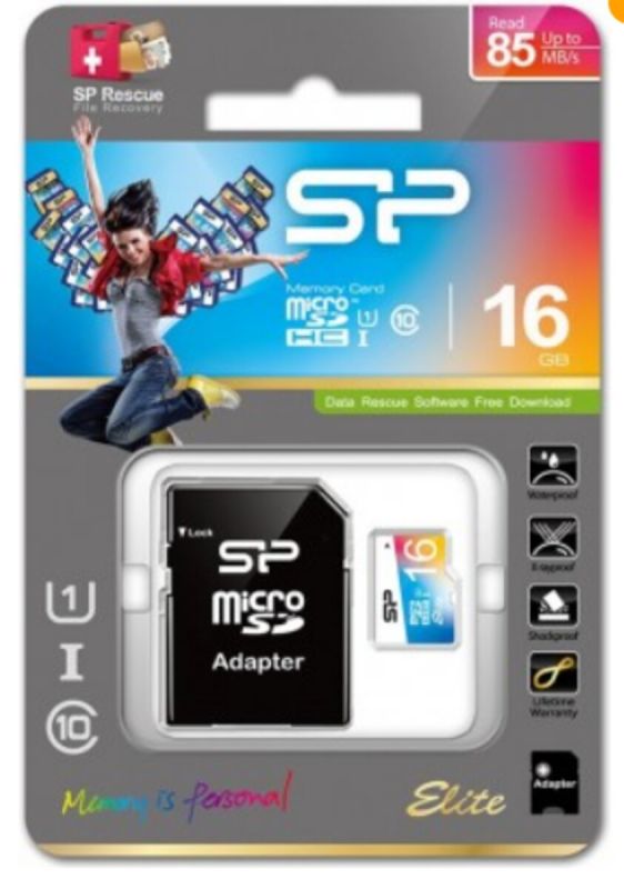 Карта пам'яті microSDHC (UHS-1) SiliconPower Elite Color (White) 16Gb class 10 (adapter SD) (SP016GBSTHBU1V21SP)
