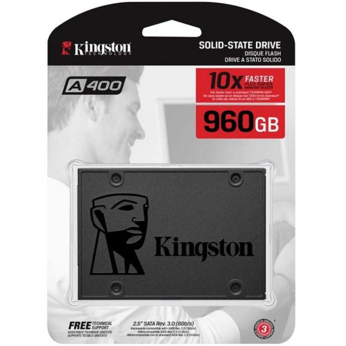 Накопичувач SSD Kingston SSDNow A400 960GB 2.5" SATAIII 3D NAND (SA400S37/960G)