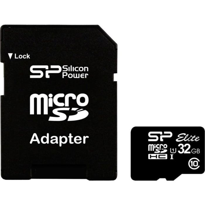 Карта пам'яті microSDHC (UHS-1) SiliconPower Elite 32Gb class 10 (SP032GBSTHBU1V10)