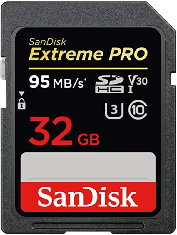 Карта пам'яті SDHC (UHS-1 U3) SanDisk Extreme Pro 32Gb class 10 V30 (95Mb/s, 633x) (SDSDXXG-032G-GN4IN)