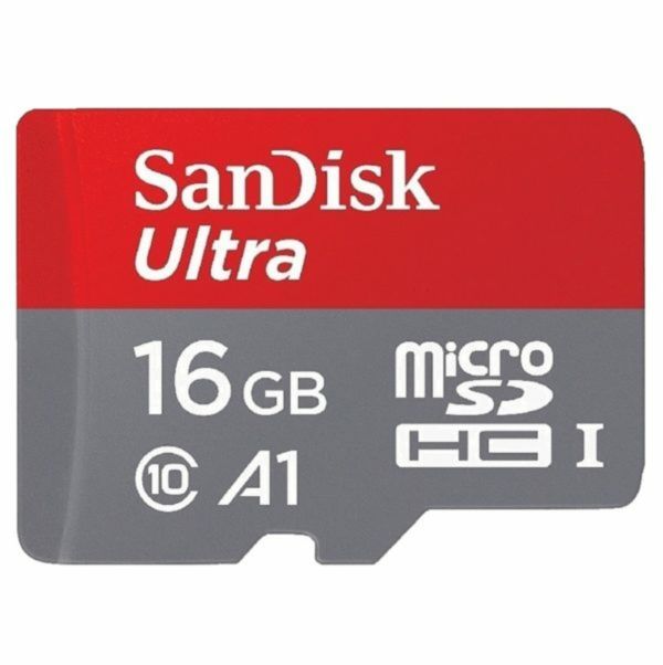 Карта пам'яті microSDHC (UHS-1) SanDisk Ultra 16Gb class 10 A1 (98Mb/s, 653x) (SDSQUAR-016G-GN6MN)